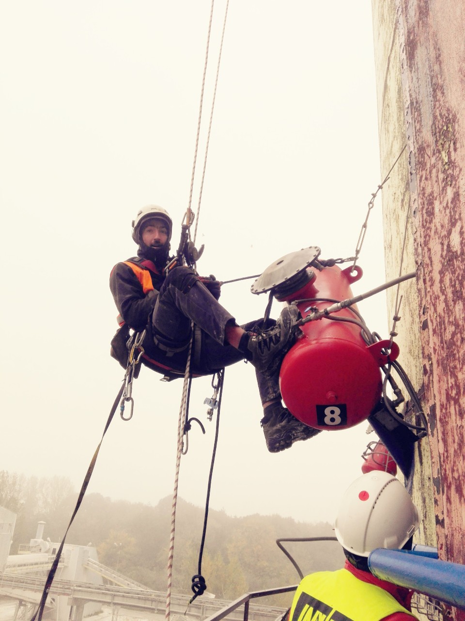 Instalacja armatki pneumatycznej